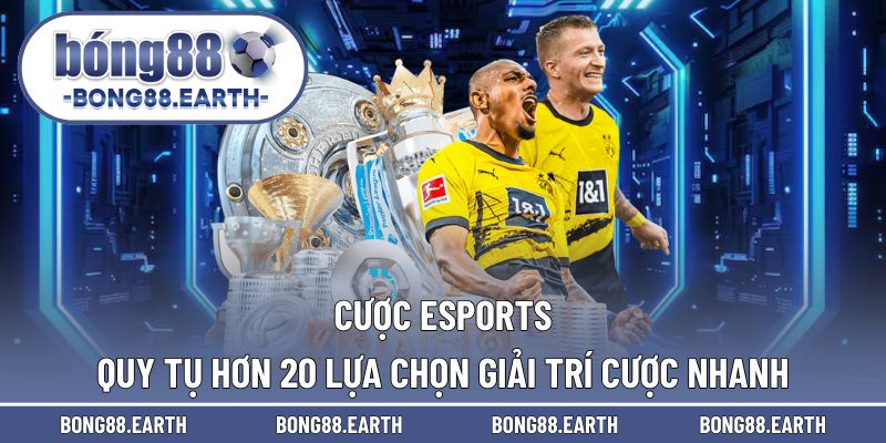 Cược Esports quy tụ hơn 20 lựa chọn giải trí cược nhanh