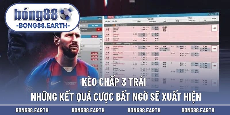 Kèo chấp 3 trái